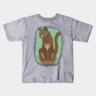 Paper craft mountain lion Kids T-Shirt